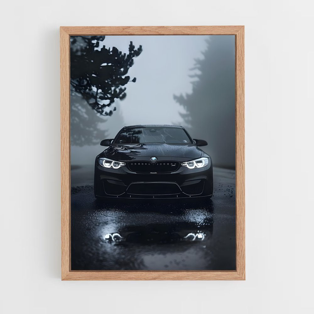 Poster Élégance pluie – affiche BMW (vue 4)
